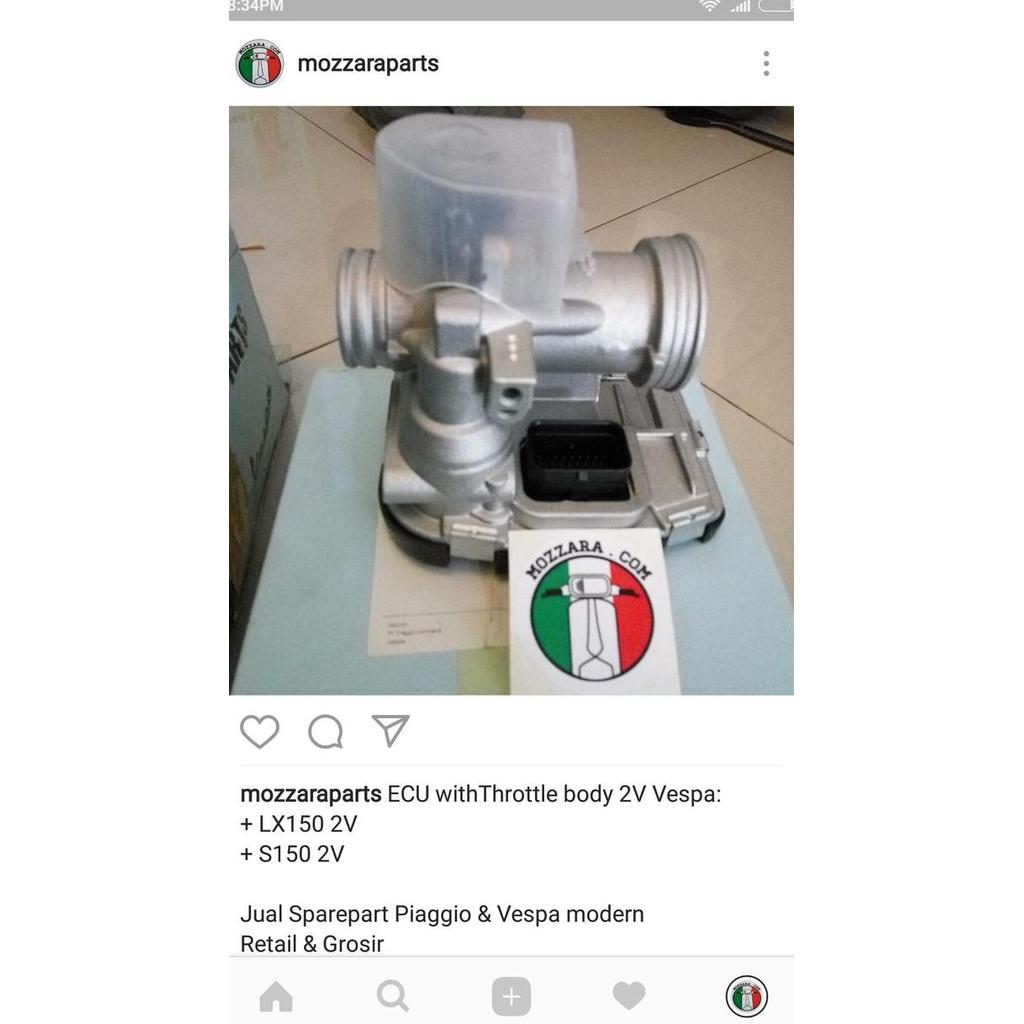 ECU withThrottle body 2V Vespa LX150 2V / S150 2V