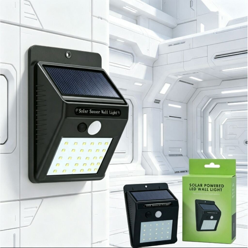 [SENSOR GERAK] LAMPU SENSOR GERAK SOLAR PANEL TENAGA  SURYA 20 LED