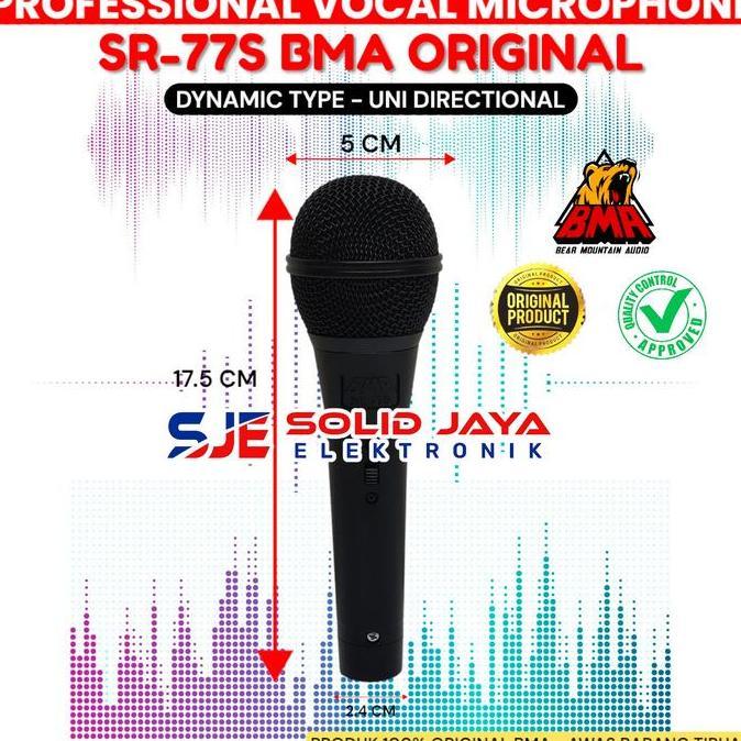 Myus- Mic Microphone Bma Sr77 Sr77S Sr-77S Dynamic Kabel Cable Sr77S Sr 77S Sr-77S Sr-77 Sr 77 Vokal