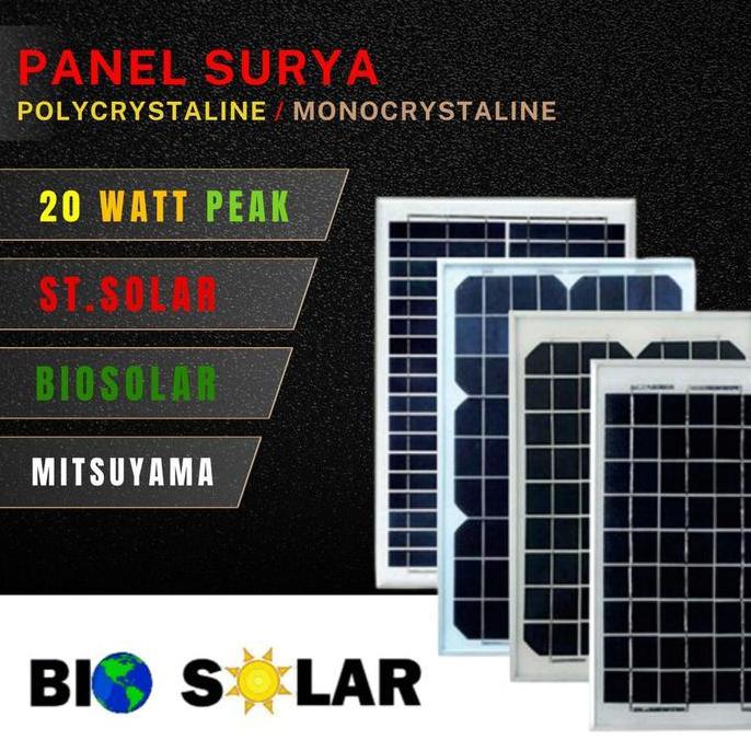 New Arrival, [+Kayu] Panel Surya 20Wp 20 Wp