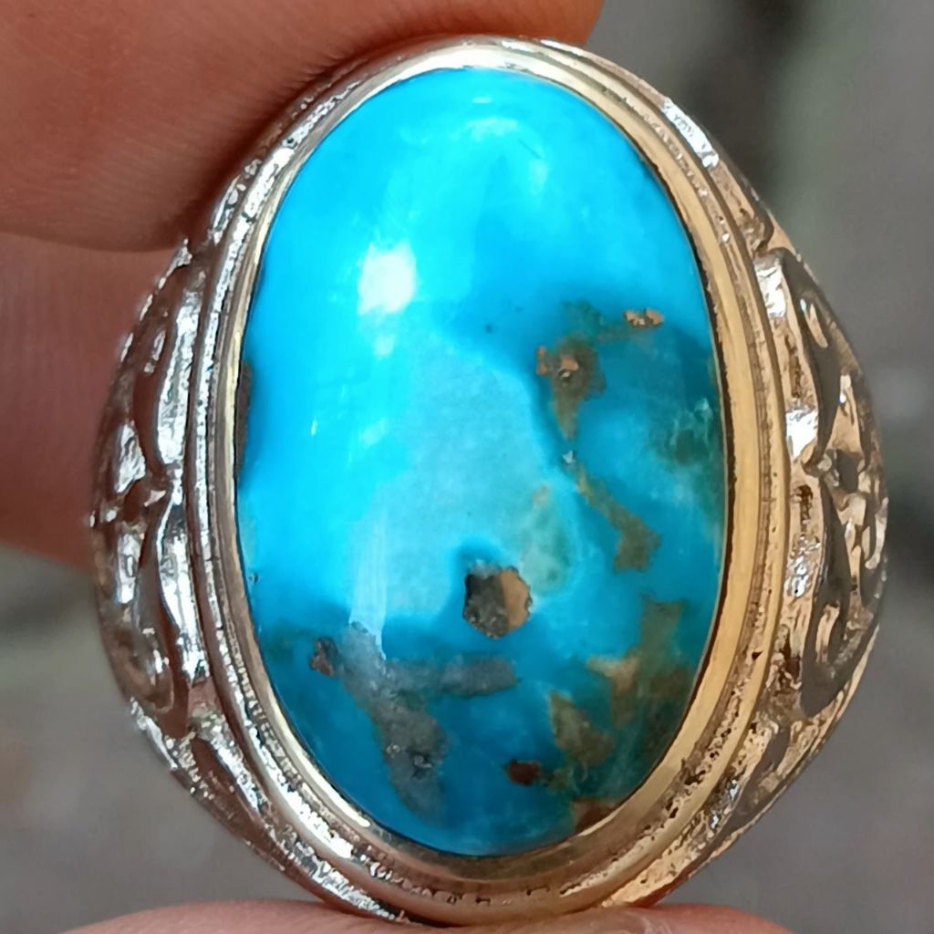 CINCIN PIRUS PERSIA BIRU GRADASI BAGUS WARNANYA