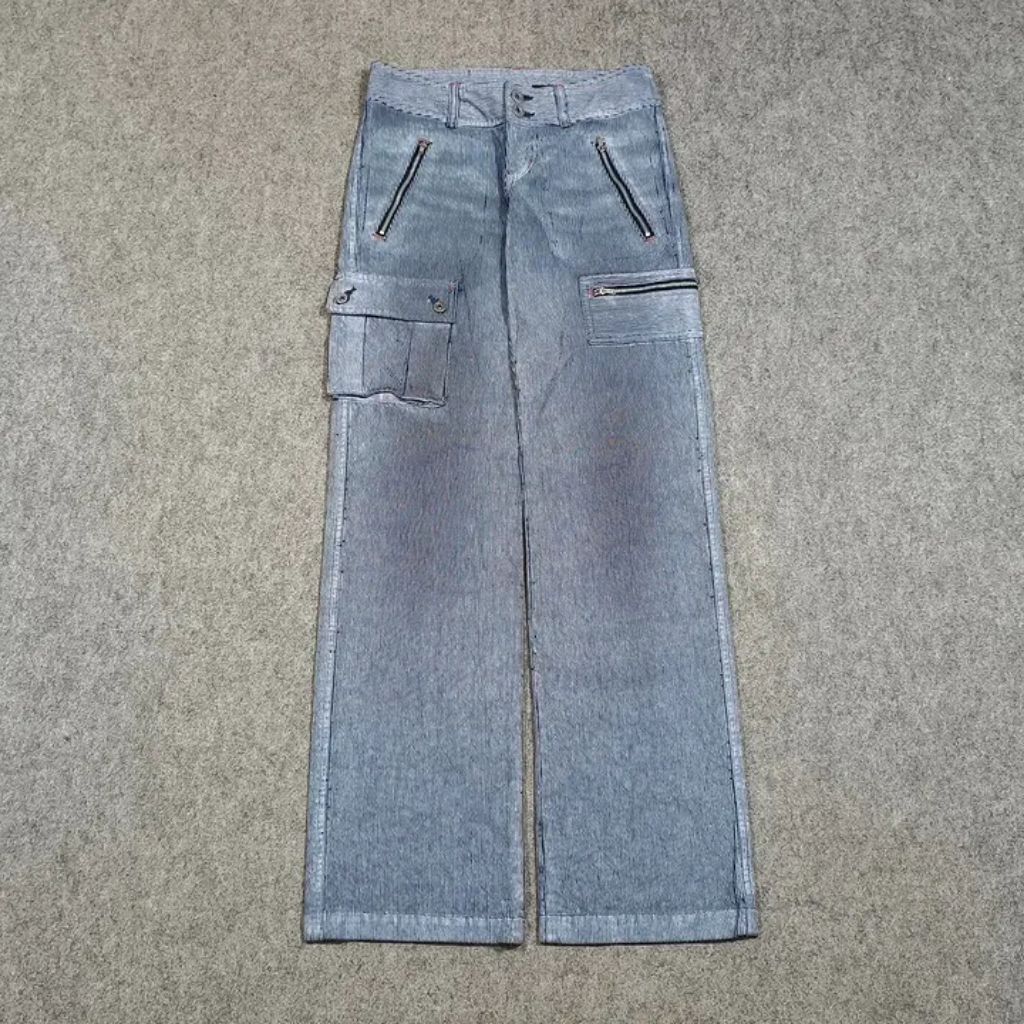 Celana cargo jeans panjang pria ALOALI size 29 second