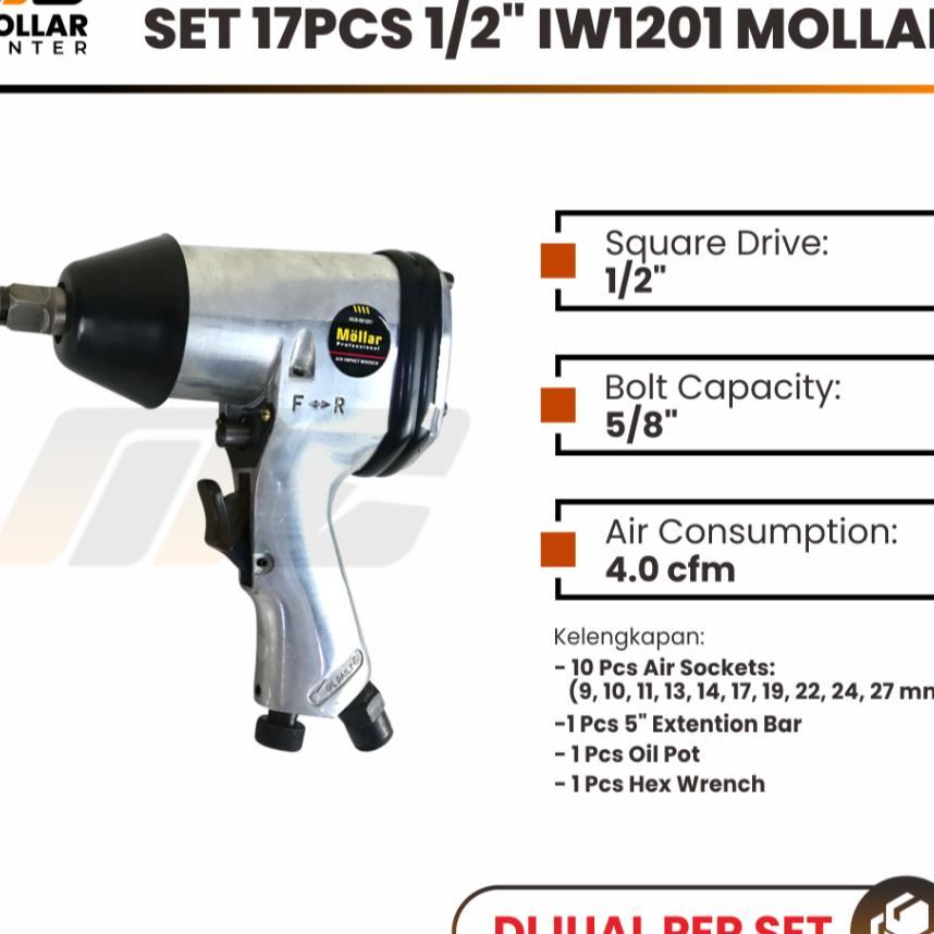 Air Impact Wrench Mollar Pembuka Baut Mollar