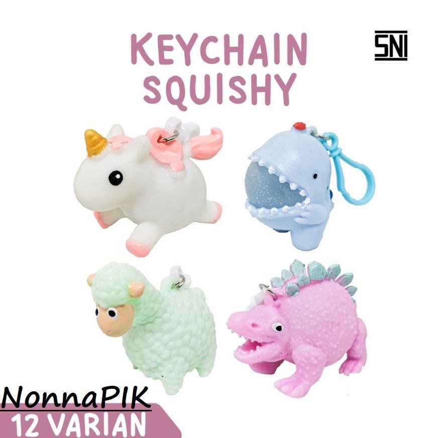 Moni Moni Animals Imut Best Quality Squishy Squeeze Keychain Toy