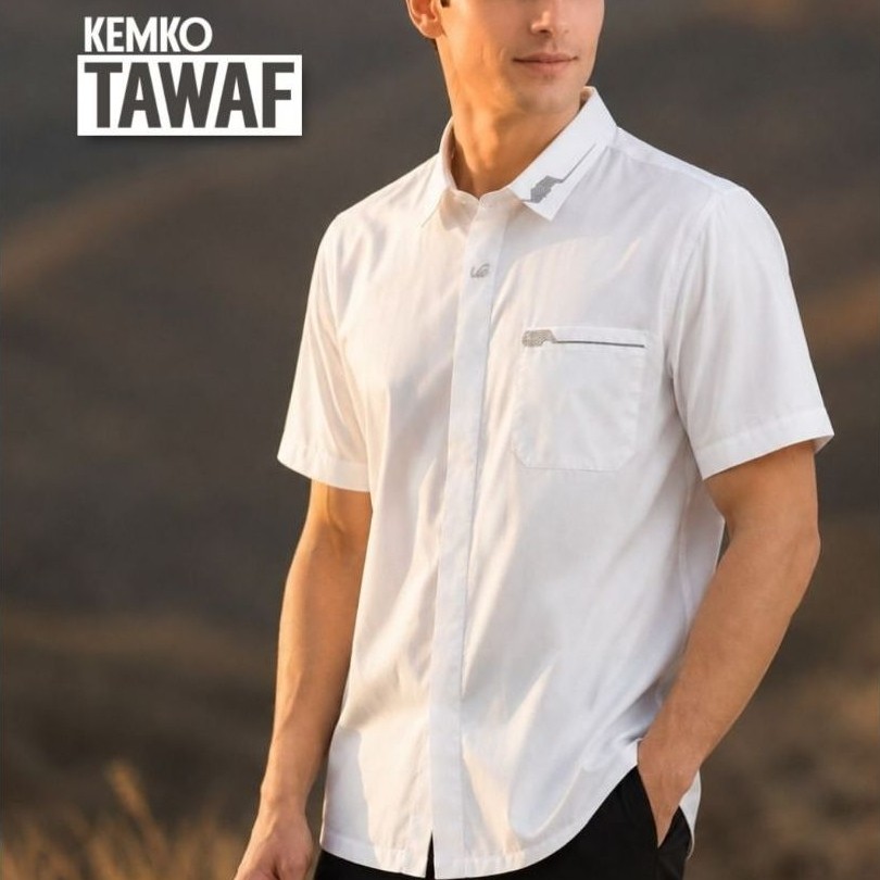 Rabbani - Kemko Tawaf | Baju Koko Putih Pria Lengan Pendek | Kemko Rabbani Original