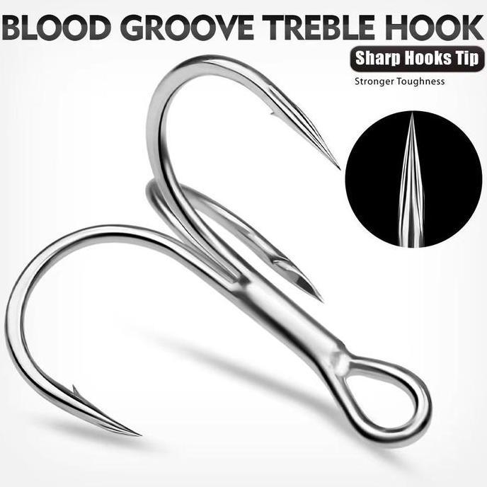 Mancingmania- Phoenix Land 25 Pcs Kail Treble Hook Triple Cabang Fukushima Hh Carbon Steel Treble Ho