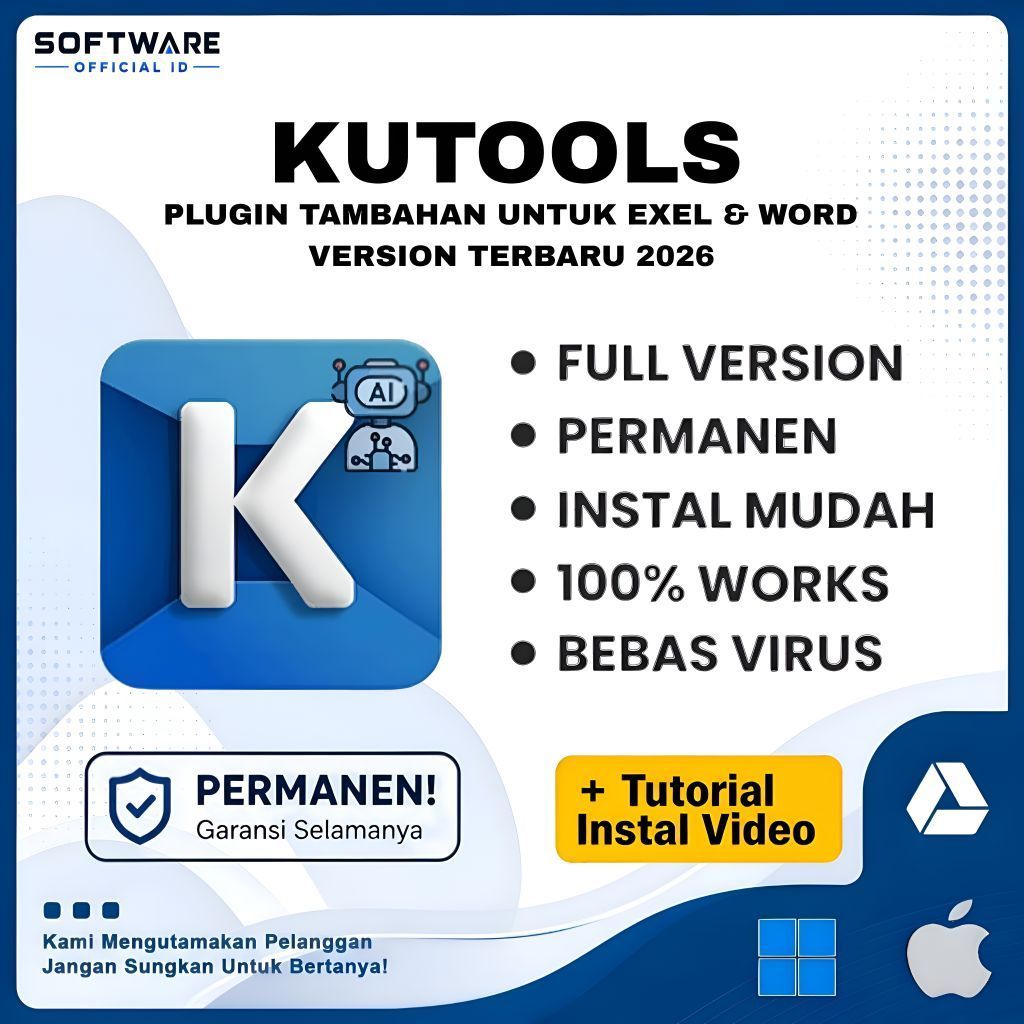 Kutools 2026 For Word / Excel / Outlook Full Version Lifetime Permanen Windows