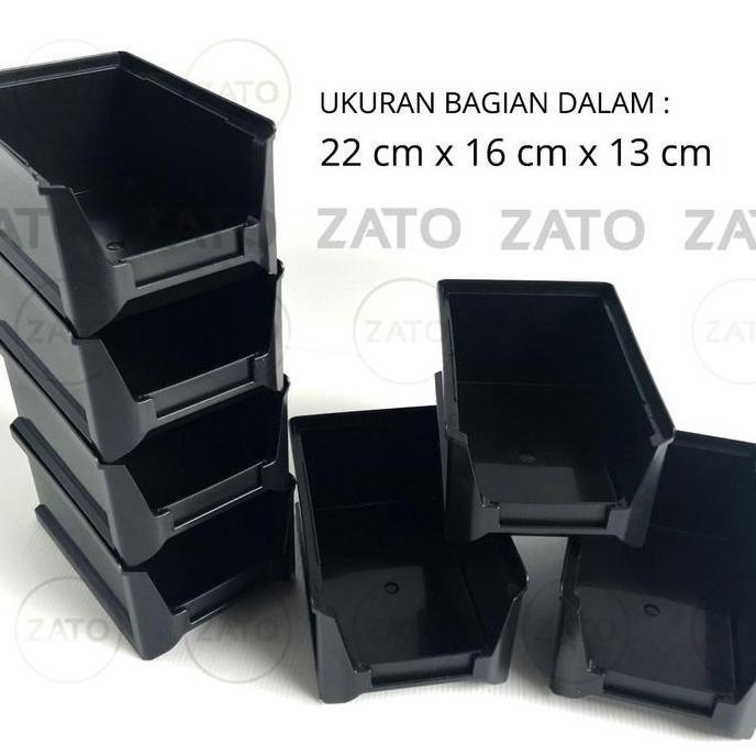 HARGA DISC - BESAR isi 4 pcs Kotak Plastik Stackable rak susun rak komponen