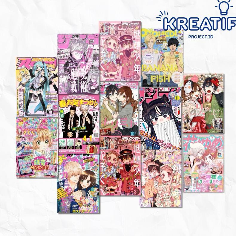 Priority Deal 36 Pcs Poster Aesthetic Anime Magazine / Cover Majalah Anime Jepang / Walldecor / Deko
