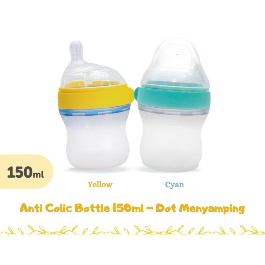 Mama's Choice Anti Colic Baby Bottle 150ml Dot Menyamping - Botol Susu Bayi