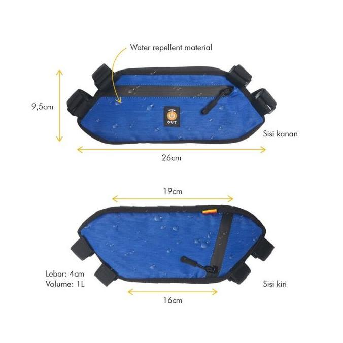 OUT Kimi Frame Bag Tas Sepeda MTB/RoadBike (TERBAIK) (TERBARU) (TERMURAH)