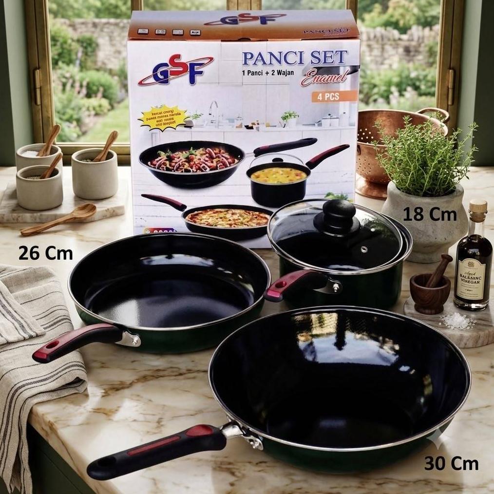 Gsf Panci Teflon Get 3 1 Set/ Satu Set Teflon/ Panci Teflon Set 3in1 new anti lengket