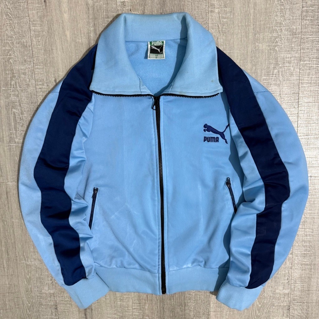 Jacket vintage puma sky blue tracktop