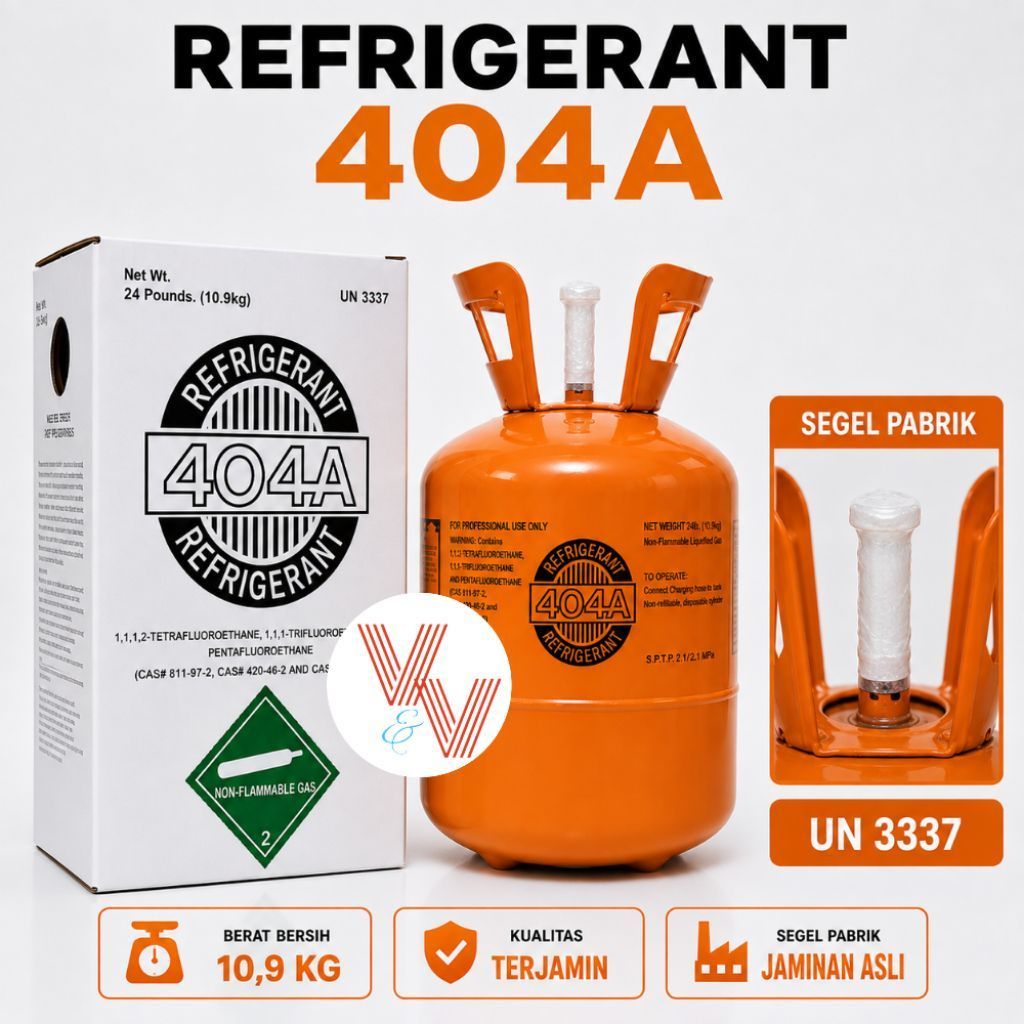 refrigerant R404A/R 404/R404 isi 10.9 kg segel pabrik