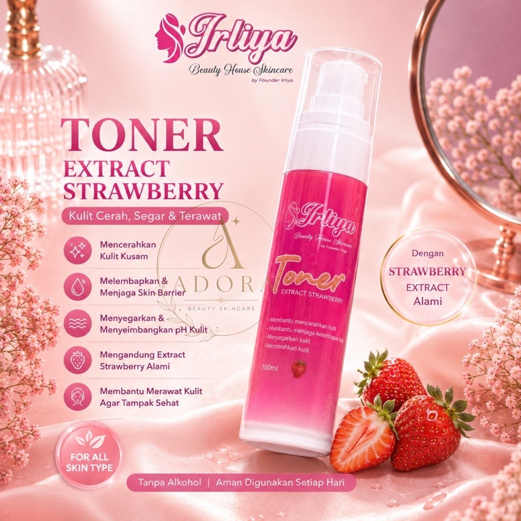[IRLIYA BEAUTY SKINCARE] Toner Extract Strawberry- ORIGINAL PRODUK - Irliya Skincare