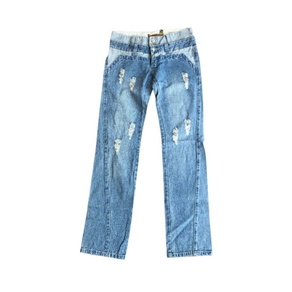 ORIX DOUBLE WAIST DISTRESSED JEANS