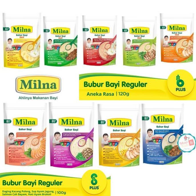 Milkkita- Milna Bubur Bayi 6+ & 8 + 120 Gr / Bubur Bayi Milna / Milna Bubur Bayi