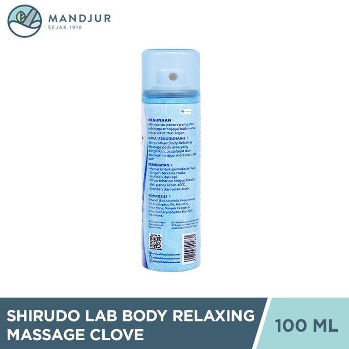 Shirudo Lab Body Relaxing Massage Spray Clove 100 ml - Body Relaxant Relaksasi Otot (TERBAIK) (TERBA