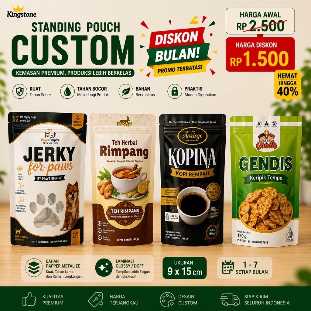 KEMASAN STANDING POUCH CUSTOM