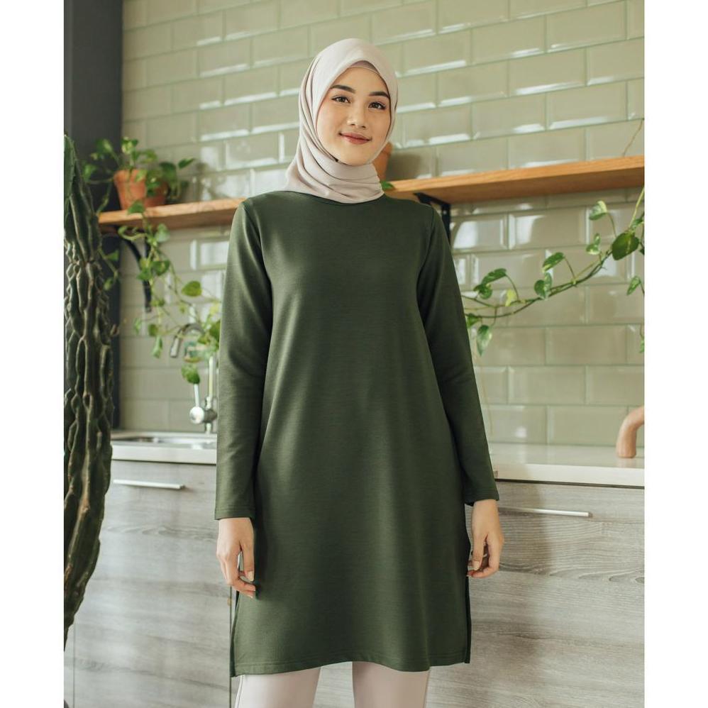 terbaru geulis.id basic tunic basic color / tunik kaos / tunik polos