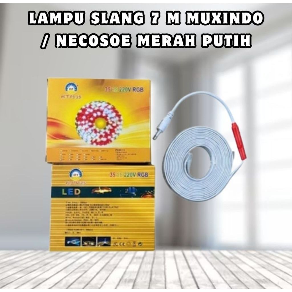 Lampu slang 7 meter Muxindo LED strip Merah putih