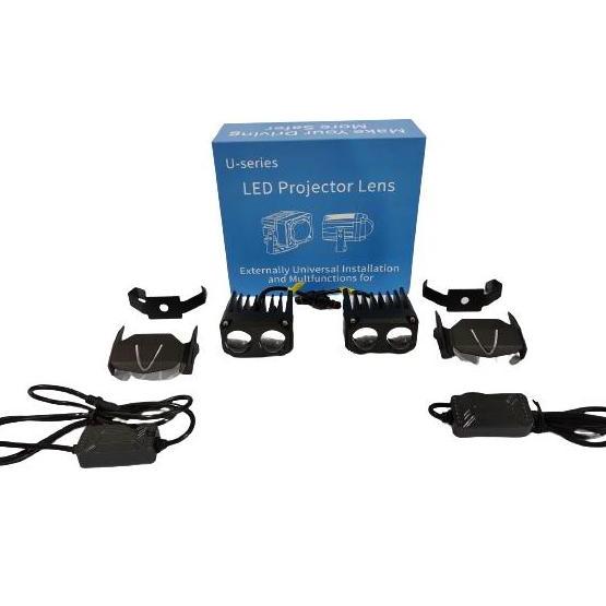 Lampu Projie LED Lampu Tembak Dual Mini Projie U Series Dua Warna