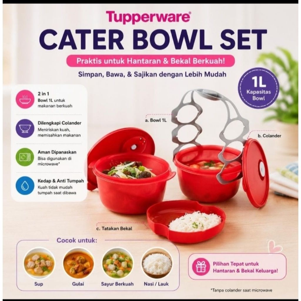 Cater Bowl Tupperware/Rantang