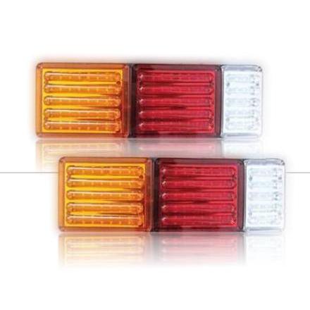 LAMPU STOP LAMP LAMPU VARIASI STOPLAMP REM BELAKANG SEIN RUNNING TRUK MODEL 8D RUNNING 41 CM 12/24 V