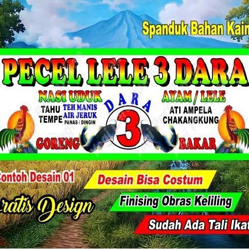 Promo Spanduk Kain Pecel Lele / Spanduk Kain Costum Spanduk Ayam Diskon