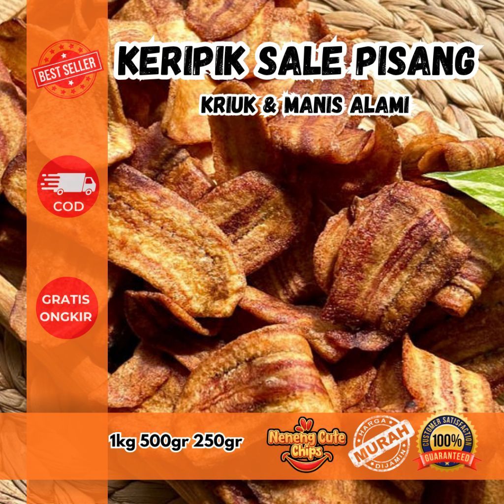 KERIPIK PISANG MANIS RENYAH ORIGINAL | CEMILAN PISANG KRIUK | SNACK PISANG KRIPAS  1KG