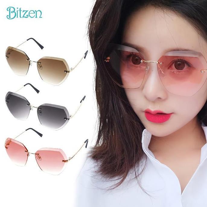 BITZEN Kacamata Fashion Wanita Hitam Anti UV Polarisasi Sunglass Lensa Polarized Sunglasses BZ04 Eye