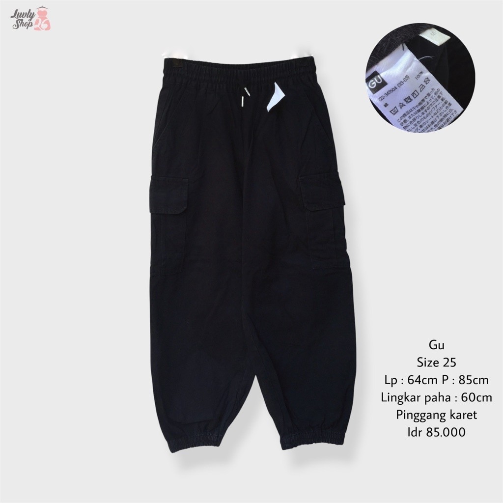 gu by uniqlo celana cargo jogger