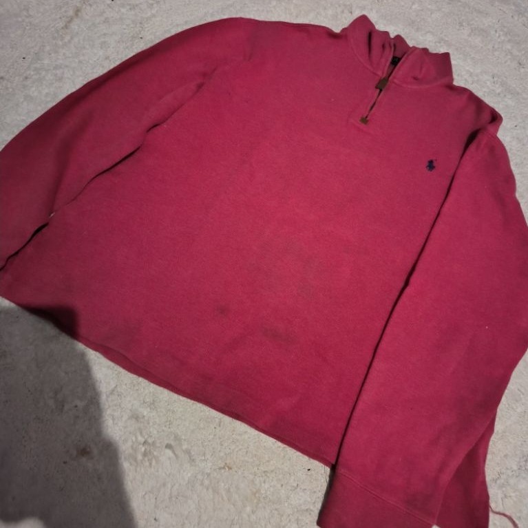 halfzip Ralph Lauren merah