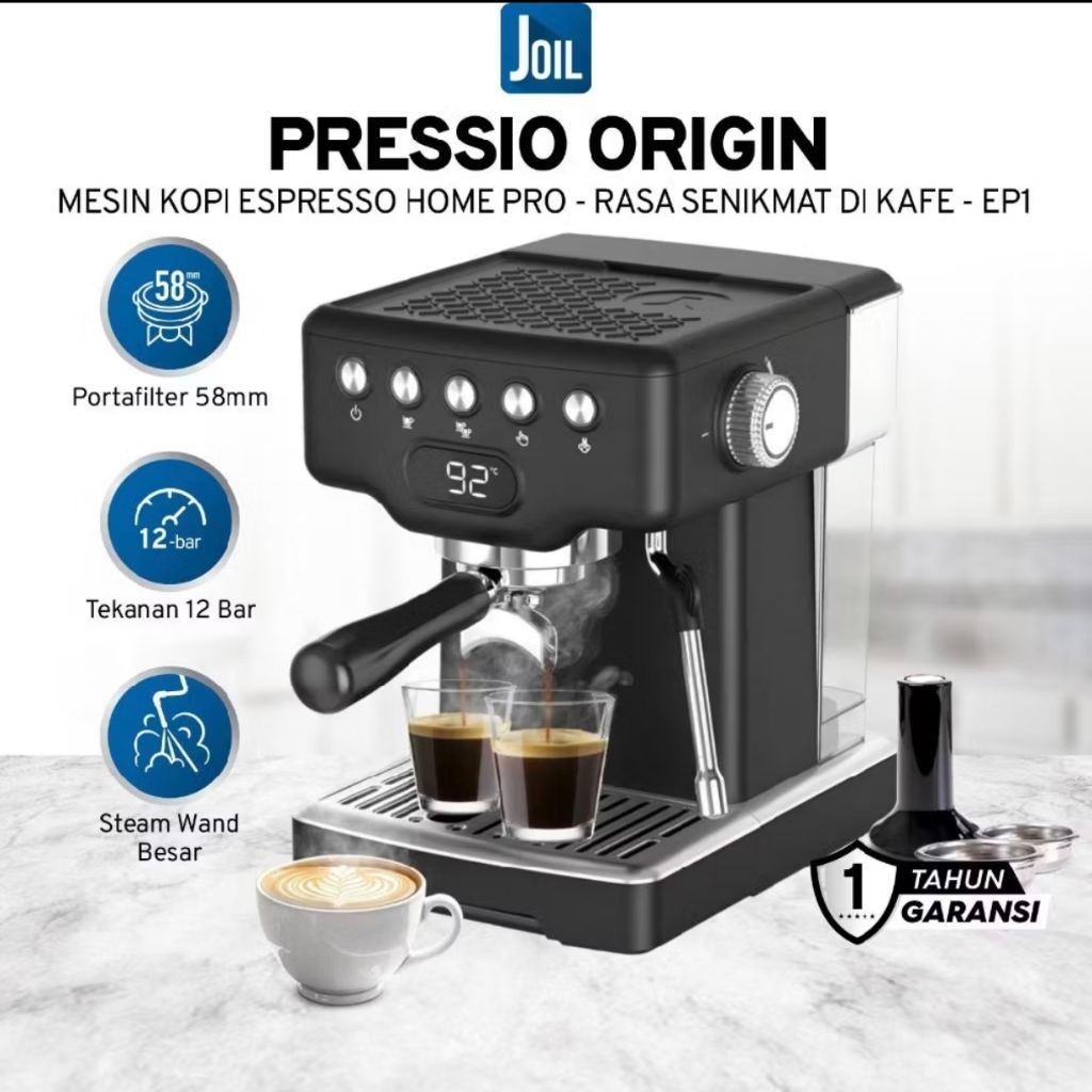 Joil Pressio Origin Mesin Kopi Espresso Rumahan