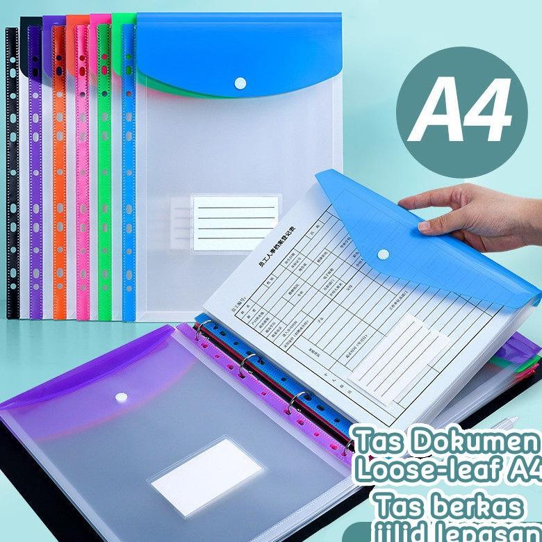 Ring Binder A4 4 Ring+File Bag/Document Holder Sheet/ Organizer Binder File/dokumen folder map