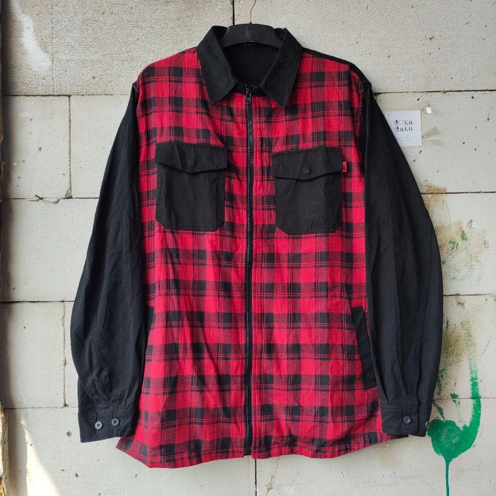 Feltics Casual Denim Flannel Outer Jacket