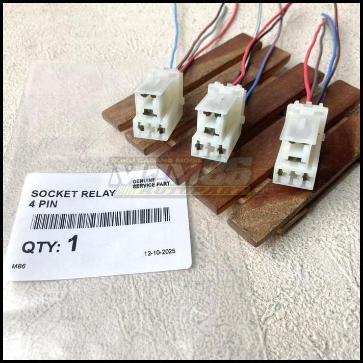 HOT DEAL SOKET RELAY 4 PIN KAKI 4 KABEL+SOCKET RELAY DENSO OMRON MITSUBA DLL 