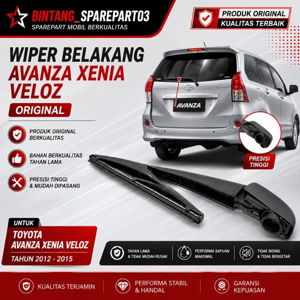 WIPER KACA BELAKANG AVANZA, XENIA, VELOZ, ORIGINAL