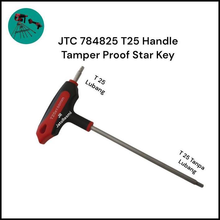 DISKON JTC 784825 T 25 HANDLE TAMPER PROOF STAR KEY ALLEN KEY T 25 MODEL T KUNCI BINTANG T25 MODEL T
