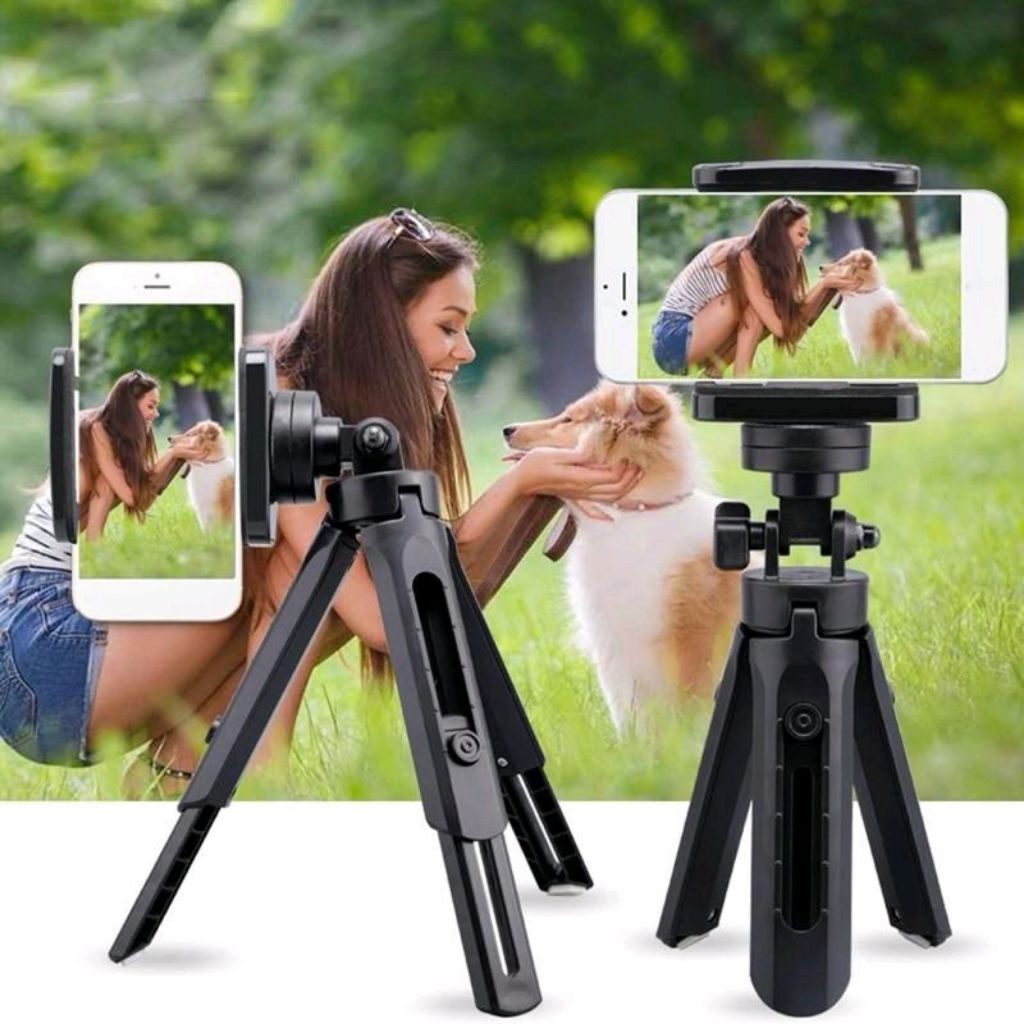 Mini Tripod + Holder Smartphone - Tripod Mini HP