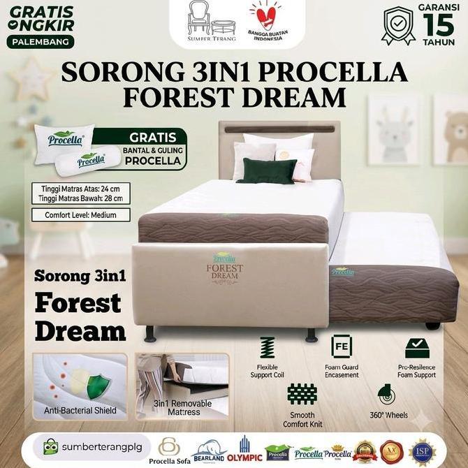 Springbed Sorong 3in1 Procella Forest Dream Matras Kasur Bed Dorong
