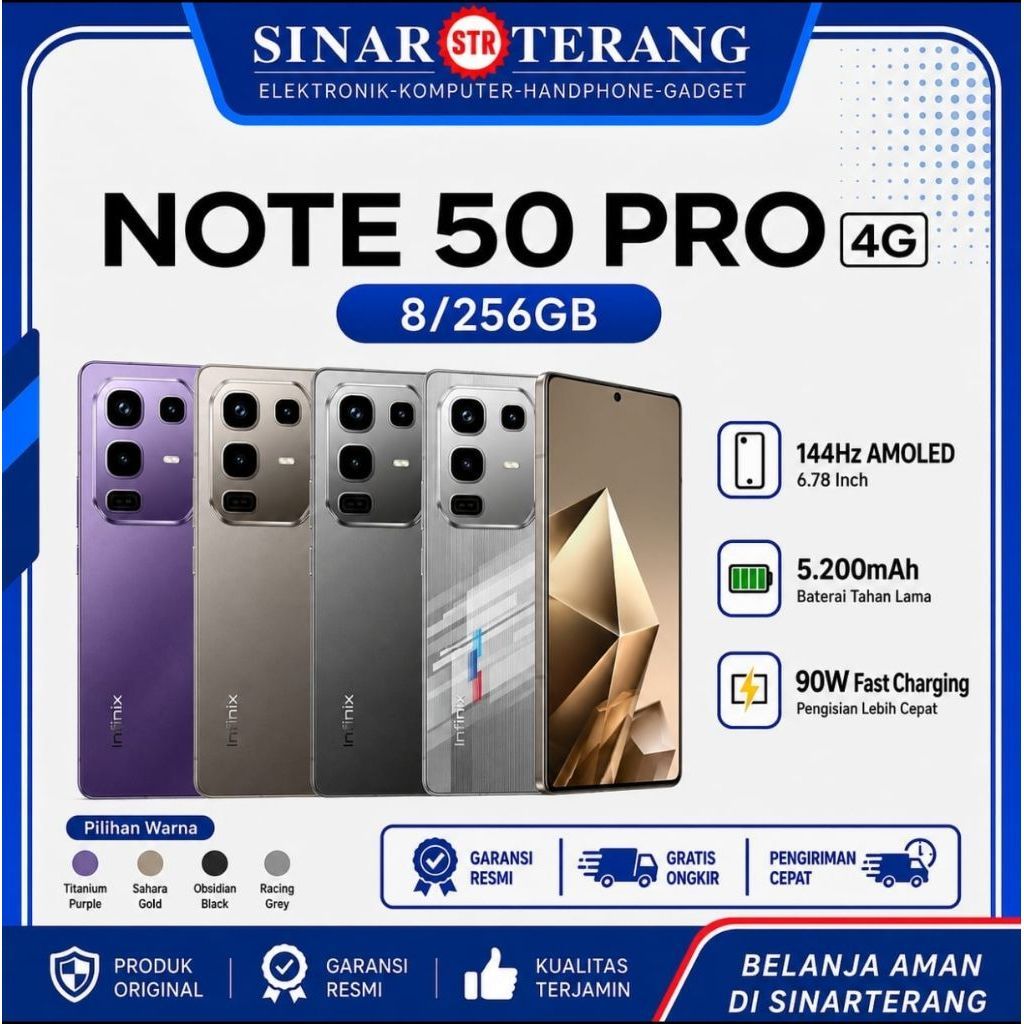 HP INFINIX NOTE 50 RAM 8/256GB RESMI INFINIX INDONESIA