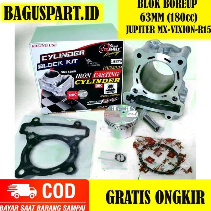 BLOK BORE UP FORGED 57 60 62 63 65 68 JUPITER MX KING VIXION R15 XTR