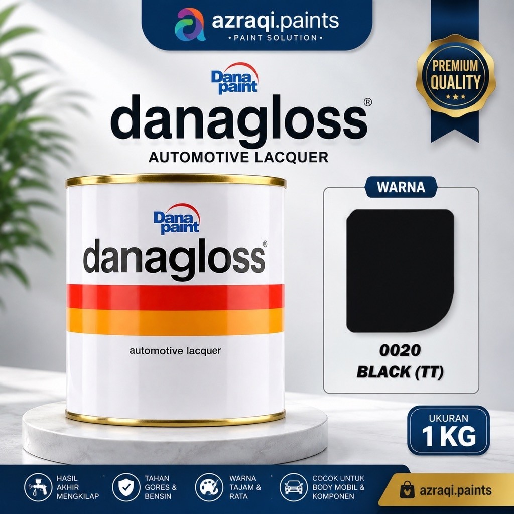 DANAGLOSS NC SOLID BLACK TT 0020 ( 1 KG ) CAT BERKWALITAS 100 % ORIGINAL