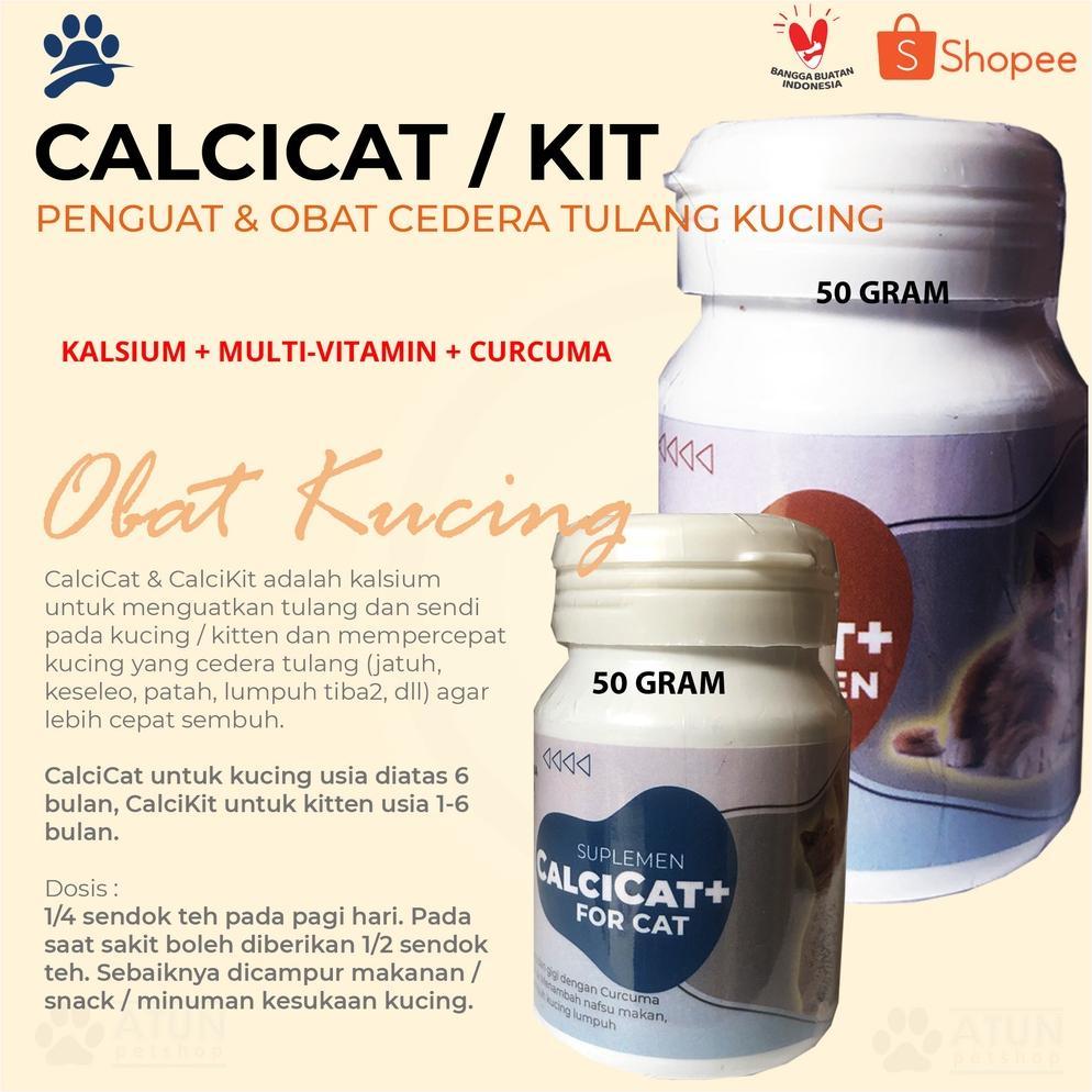 Calcicat Vitamin Obat Kucing Lumpuh Penguat Tulang Cedera Tulang