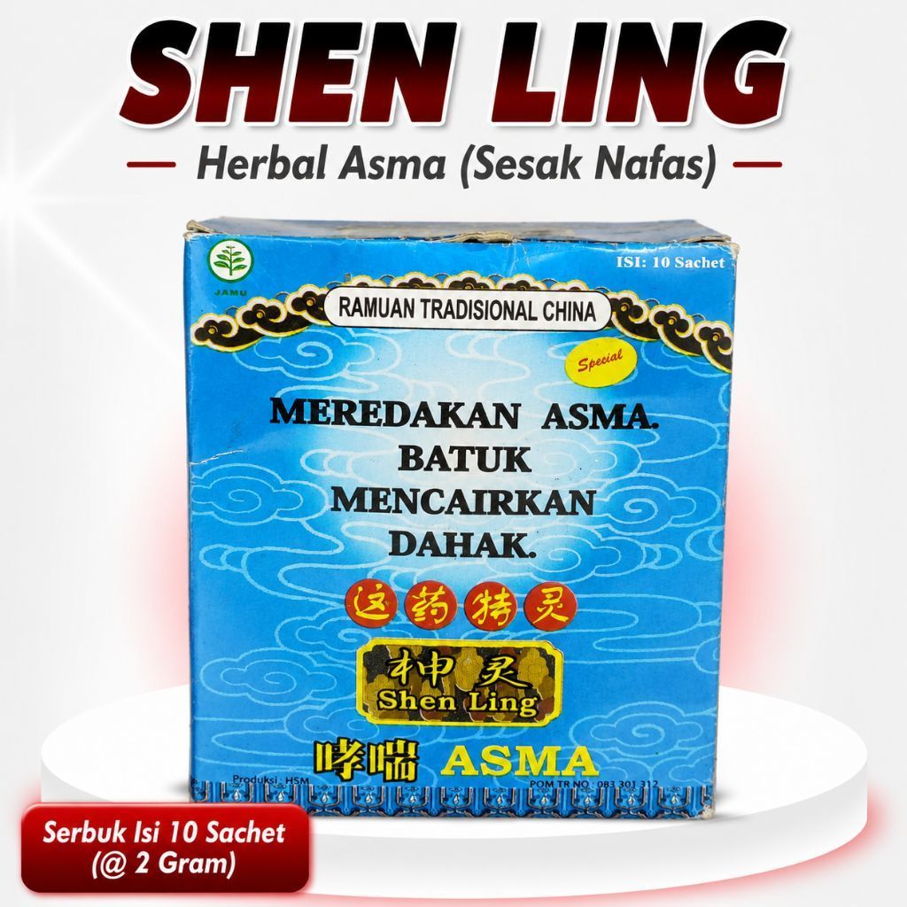 Jamu Shenling untuk Asma & Mencairkan Dahak | Serbuk 10 Sachet