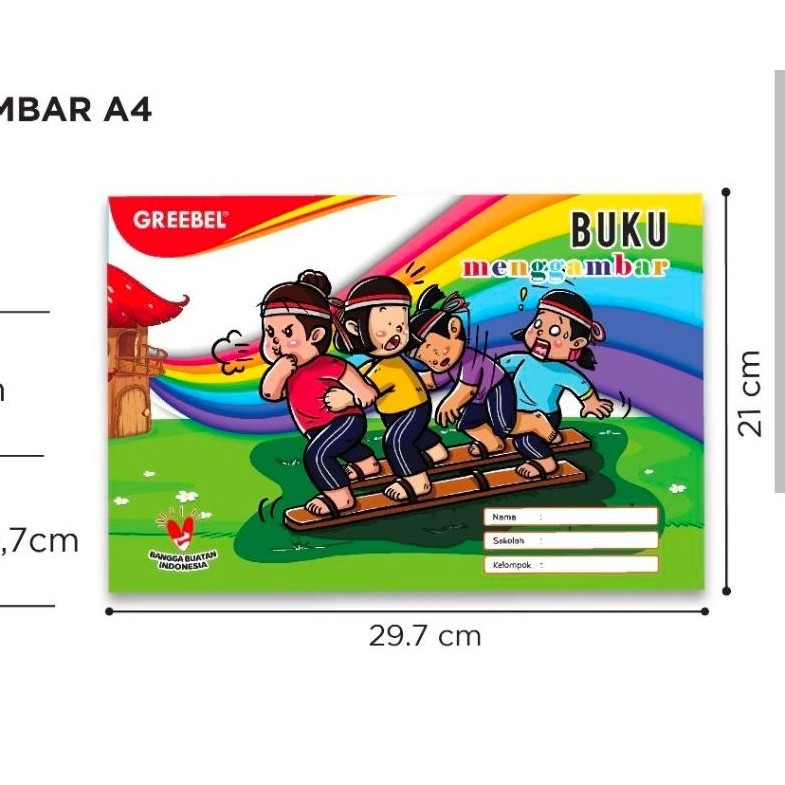 BUKU GAMBAR A4 / BUKU GAMBAR A4 GREEBEL / BUKU GAMBAR A4 16 HALAMAN / BUKU GAMBAR PER PCS