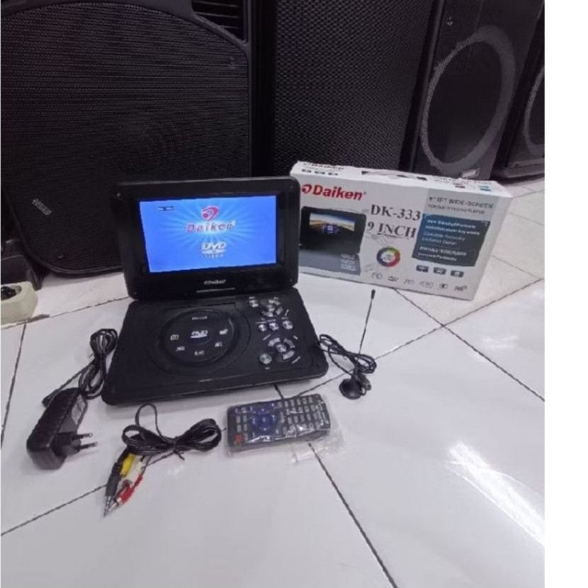dvd portabel cas 9inch dvd vcd cd mp3 mp4 usb memory original