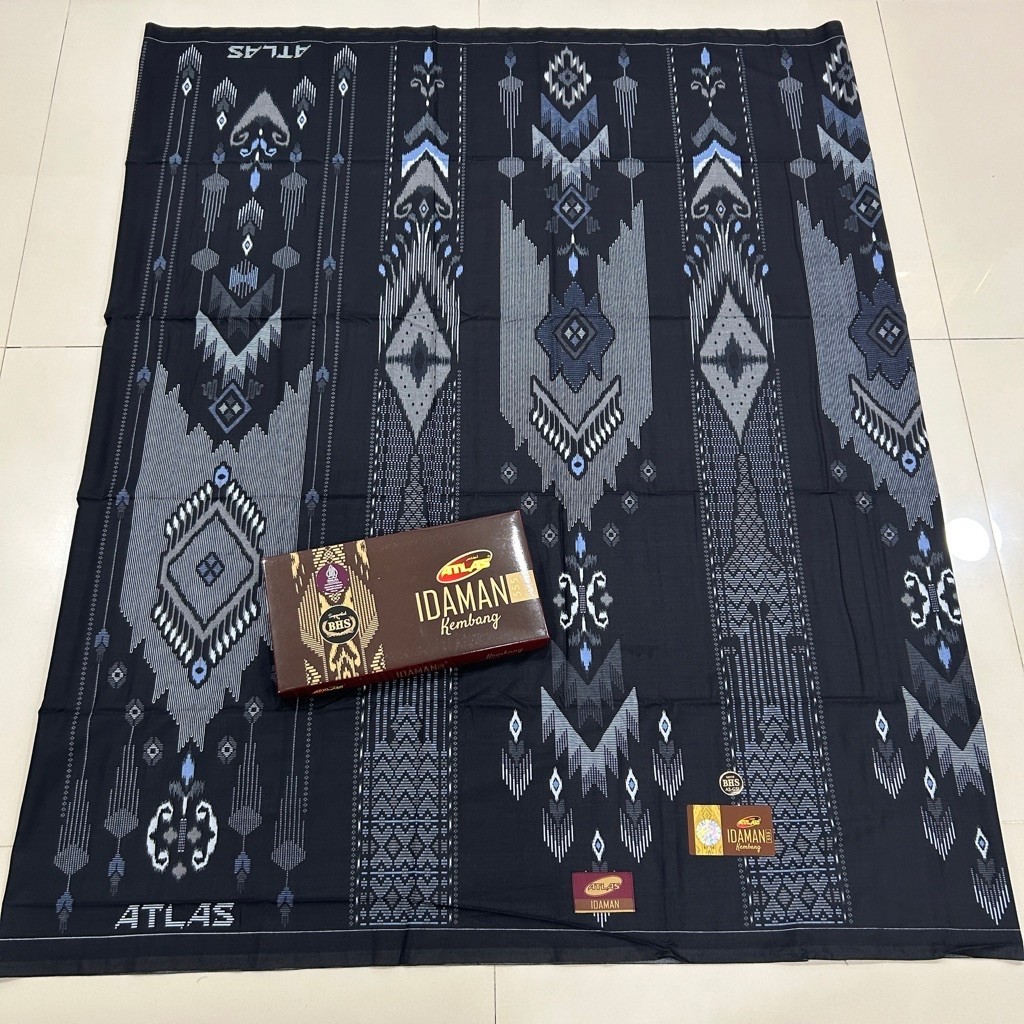 SARUNG DEWASA ATLAS IDAMAN KEMBANG ATLAS IDAMAN BATIK ATLAS IDAMAN HARMONI NEW MOTIF BHS SERI HITAM