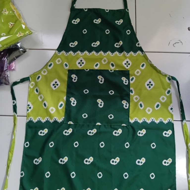 Celemek masak/Apron/Celemek dapur katun